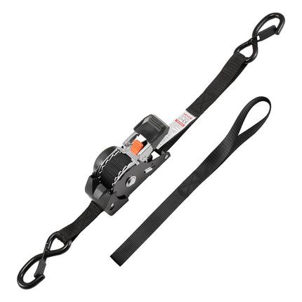 Retractable Ratchet Straps 4 Pack, 1 in x 10 ft, S Hooks
