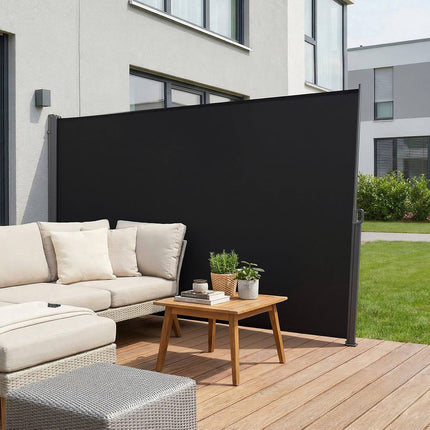 Retractable Side Awning 180x300 cm, Waterproof Privacy Screen