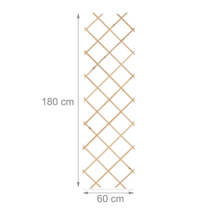 Treillis rétractable en bois, lot de 3