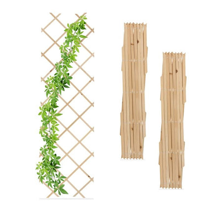 Treillis rétractable en bois, lot de 3