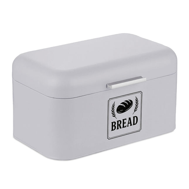 Boîte à pain rétro en métal avec couvercle - Rangement compact