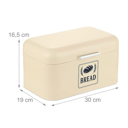 Boîte à pain rétro en métal avec couvercle - Garde le pain frais