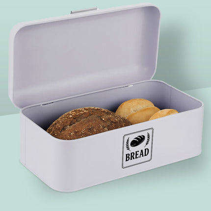 Brotkasten aus Metall im Retro-Design mit Deckel und Griff