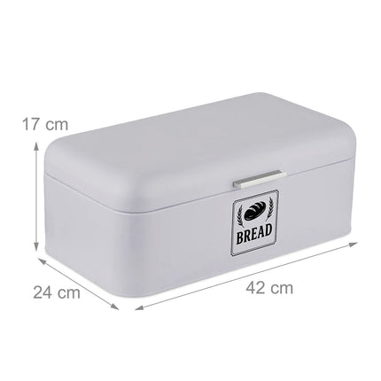 Brotkasten aus Metall im Retro-Design mit Deckel und Griff