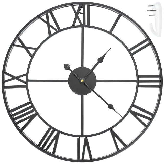 Retro Wanduhr - schwarz