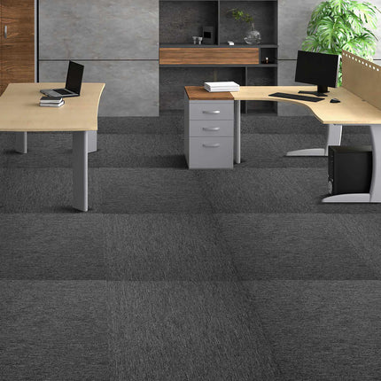 Reusable Carpet Tiles 20x20, Padded, 20-Pack, Dark Gray