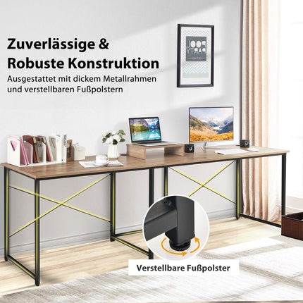 Umkehrbarer L-förmiger Computertisch mit Monitorständer