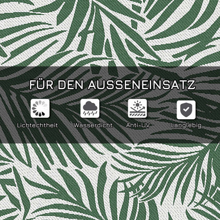 Wendbarer Outdoor-Teppich, wasserdicht, 152x243 cm, Grün
