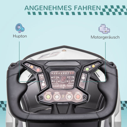 Ride-on car for children with storage, horn and engine sound