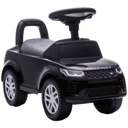 Voiture électrique pour enfant avec klaxon et rangement, noire, 18-36 mois