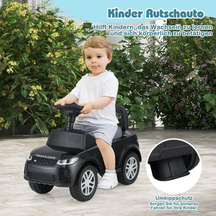 Voiture à enfourcher avec rangement - Jouet à pousser noir pour enfants