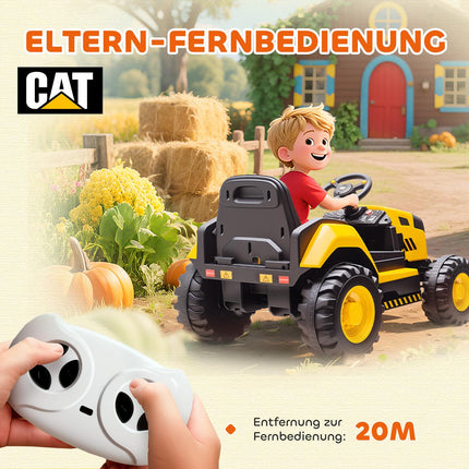 Véhicule de chantier à pédales pour enfants, télécommandé, 3-6 ans