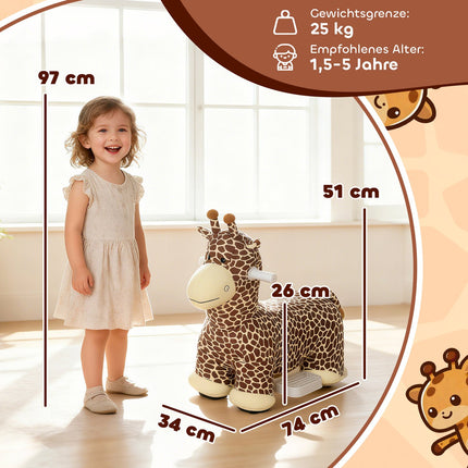 Girafe à chevaucher, à piles, housse lavable, 1,5 à 5 ans