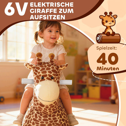 Girafe à chevaucher, à piles, housse lavable, 1,5 à 5 ans