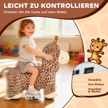 Girafe à chevaucher, à piles, housse lavable, 1,5 à 5 ans