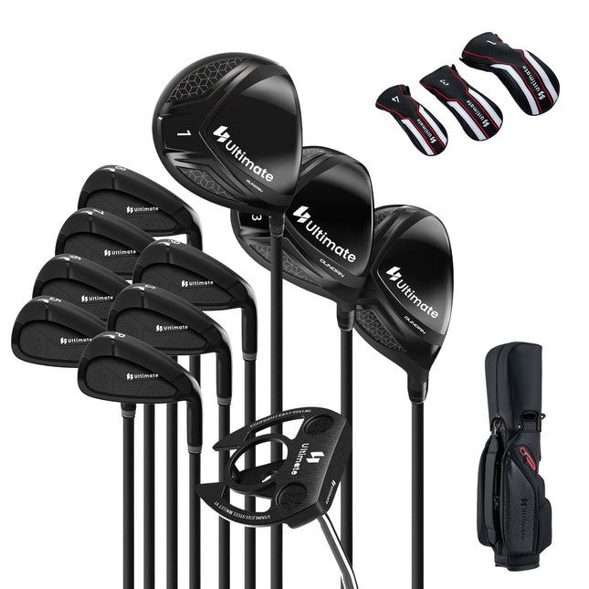 Ensemble de clubs de golf pour homme droitier avec sac trépied