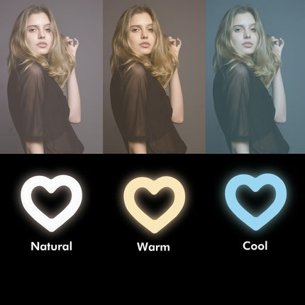 Ringlicht Herzform RGB mit Tischständer
