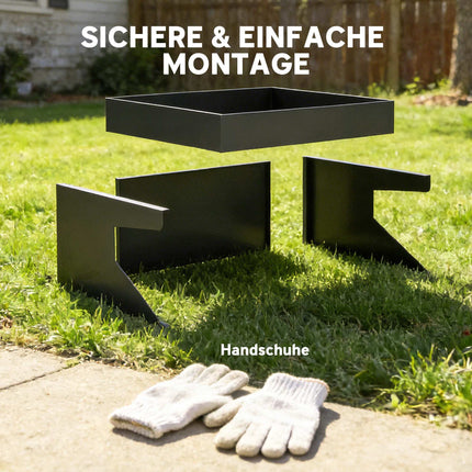 Garage pour tondeuse robotisée avec jardinière, en acier galvanisé