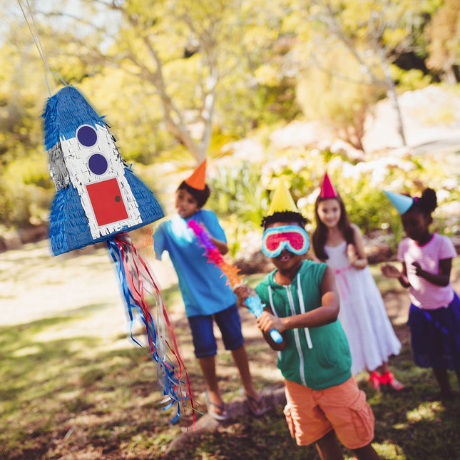 Raketen-Piñata für Kinder – befüllbares Partyspiel