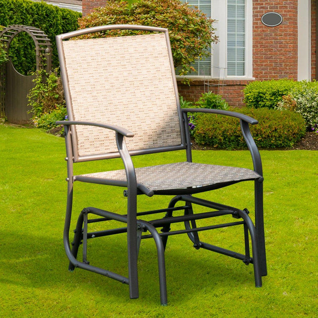 Schaukelstuhl Gartenschaukelstuhl Terrassenstuhl Entspannungsstuhl Braun