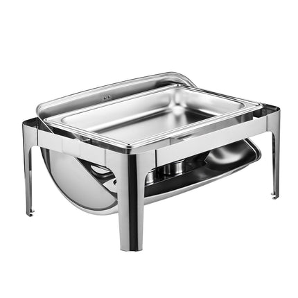 Roll Top Chafing Dish, 9 Qt Stainless Steel, Full Pan