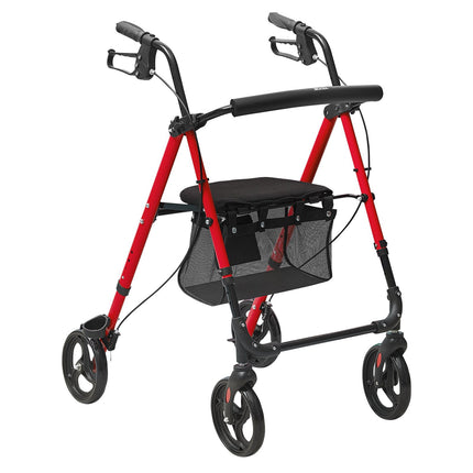 Rollator Walker, Foldable Aluminum, 8in Wheels, 300 lb