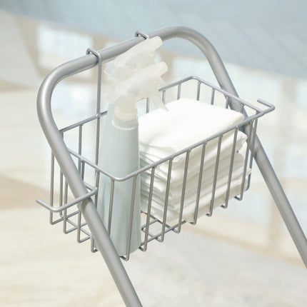 Seau de nettoyage à roulettes, 26 L, en plastique, avec poignée en métal