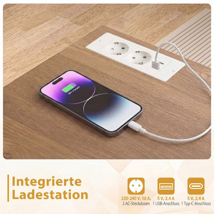 Rollbarer Küchenwagen mit Ladestation & Ablagen