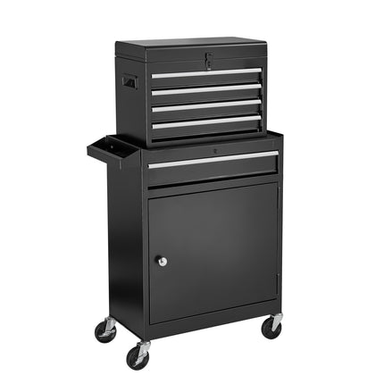 Rolling Tool Chest, 2-in-1 Detachable Top, 5 Drawers