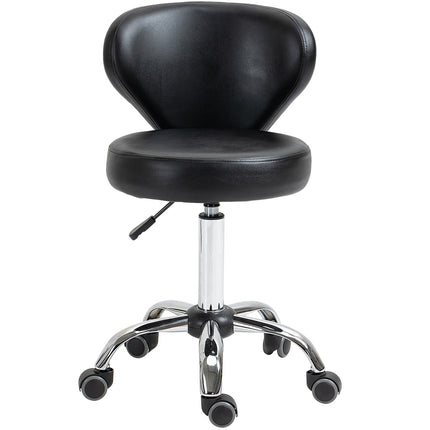 Drehbarer Massagestuhl – verstellbarer ergonomischer Sitz, schwarzes Kunstleder