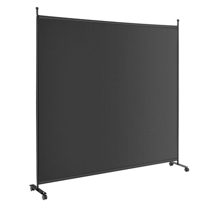 Paravent avec panneau, noir, 184 x 30 x 184 cm