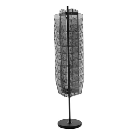 Rotating Brochure Display Rack, 30-Pocket Metal Mesh, A4