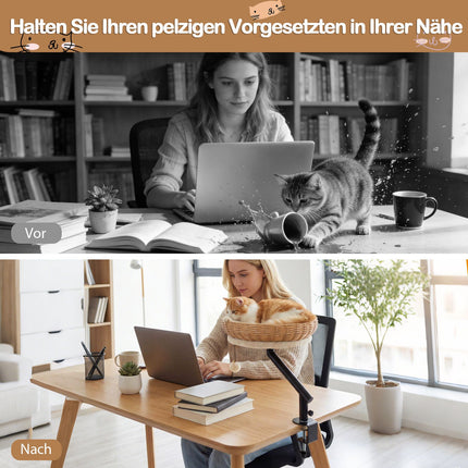 Drehbares Katzenbett mit abnehmbarem Plüschkissen