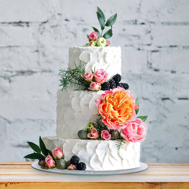 Plat à gâteau rotatif en verre