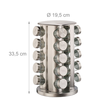 Carrousel à épices rotatif avec 20 pots