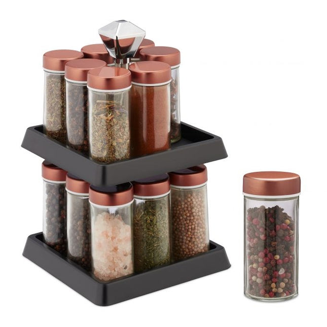 Étagère à épices rotative avec 16 pots