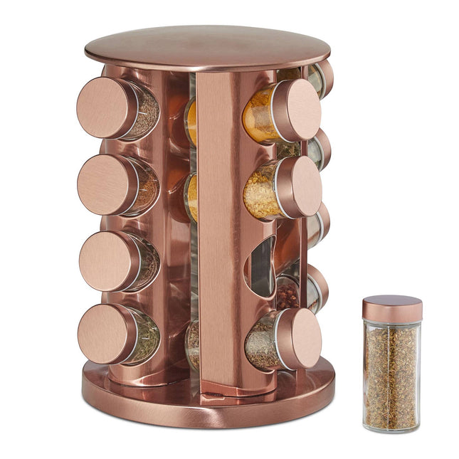Étagère à épices rotative avec 16 pots à épices