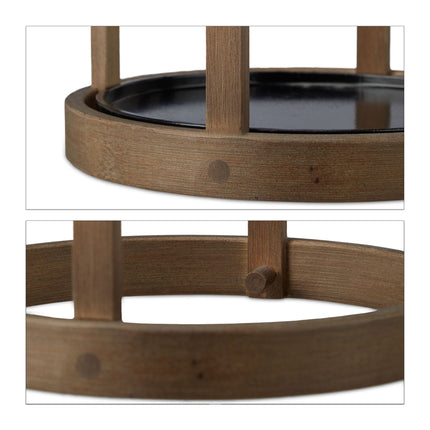 Porte-parapluie rond en bambou