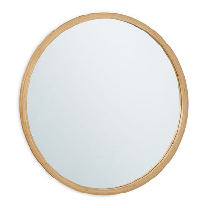 Runder Bambus-Wandspiegel 61 cm