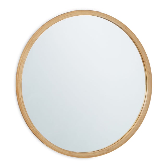 Runder Bambus-Wandspiegel 61 cm