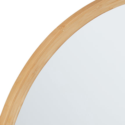 Runder Bambus-Wandspiegel 61 cm