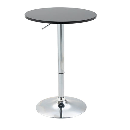 Verstellbarer runder Stehtisch, drehbarer Stahl, schwarz, Ø61cm