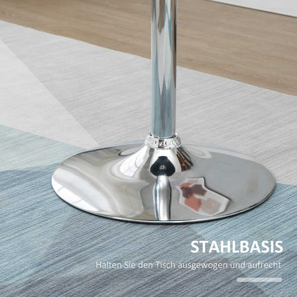 Verstellbarer runder Stehtisch, drehbarer Stahl, schwarz, Ø61cm