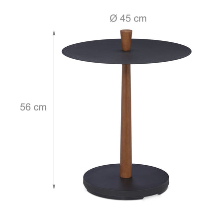 Table basse ronde au design industriel