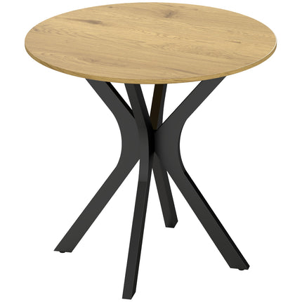 Table à manger ronde, design moderne, 78 x 78 x 75 cm, bois naturel