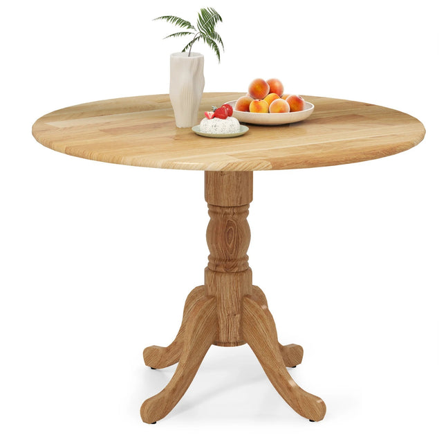Runder Esstisch, Kautschukholz, 102 cm, 4 Sitzplätze