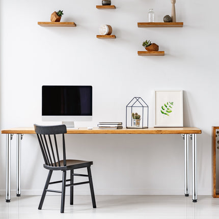 Pieds de table pliants ronds - Lot de 4 pour projets DIY