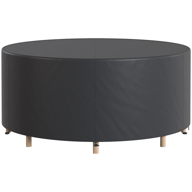 Housse ronde pour mobilier de jardin, imperméable, en Oxford 420D, noire