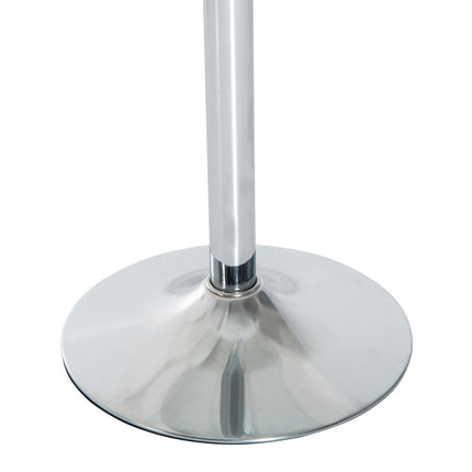 Table à manger ronde en verre, 70 cm, base en métal