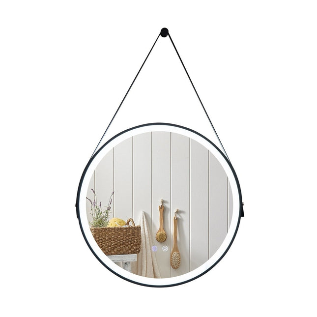 Miroir de salle de bain rond LED 3 températures de couleur diamètre 61 cm